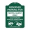 Signmission Reserved Parking for Motel Guest Unauthorized Vehicles Towed Away Alum, 18" x 24", GW-1824-23093 A-DES-GW-1824-23093 - alternate 1